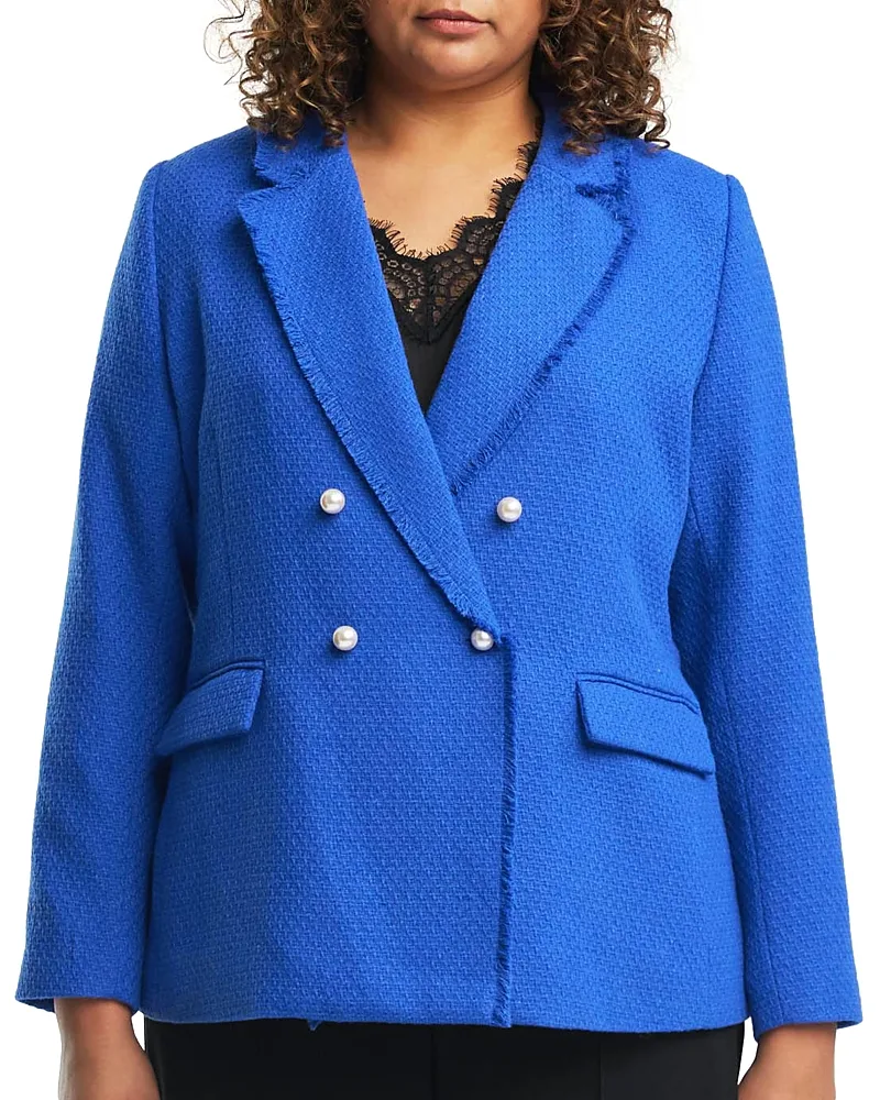 Courtney Boucle Double Breasted Blazer by Estelle Plus