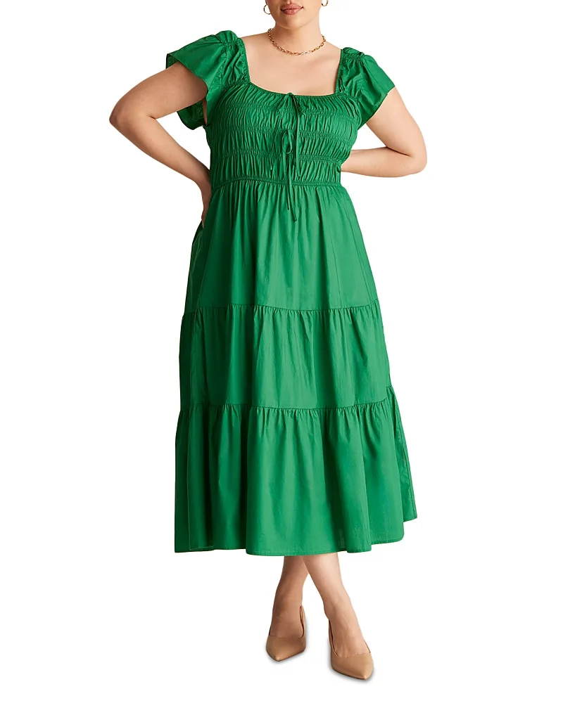 Alana Smocked Midi Dress