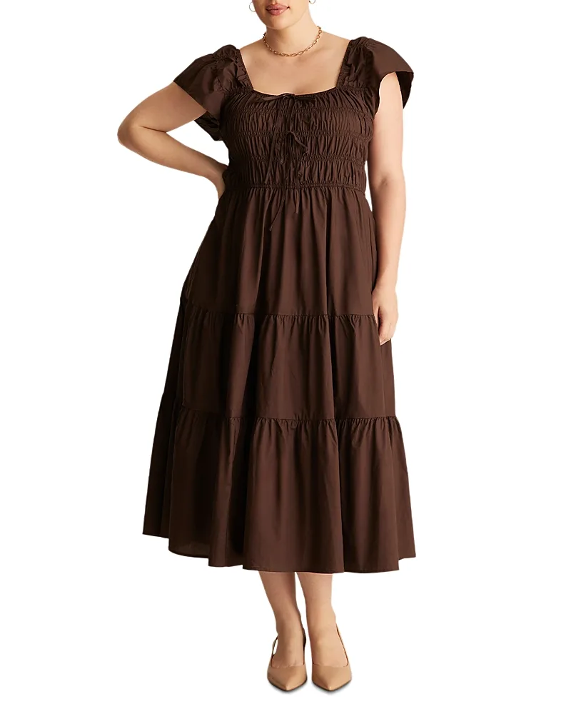 Alana Smocked Midi Dress