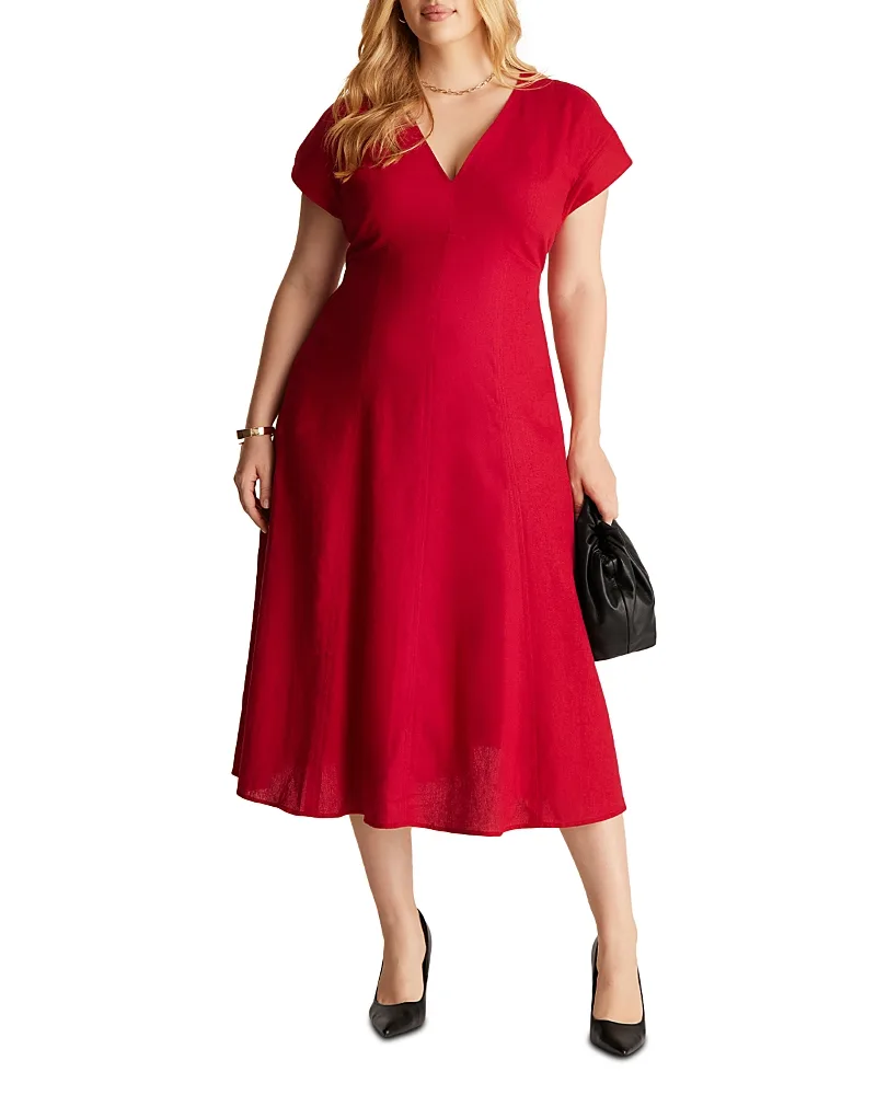 Aubrey V Neck Midi Dress