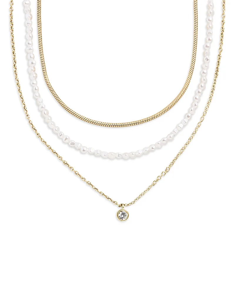 Rue Mixed Chain Necklaces, Set of 3