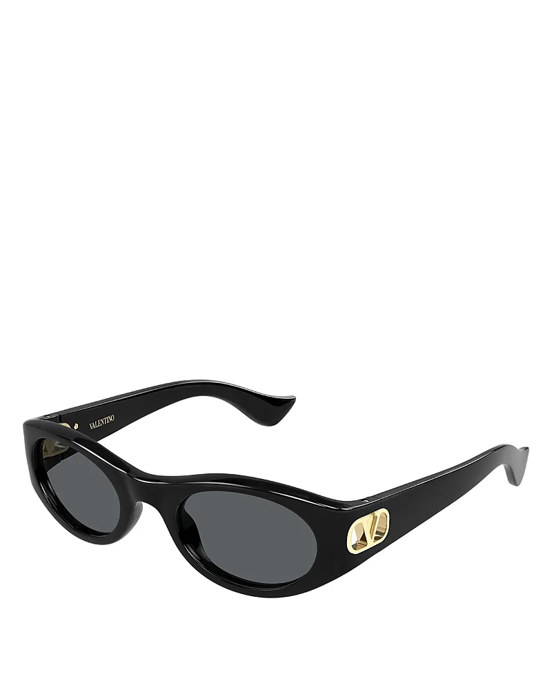 Valentino Oval Sunglasses, 52mm