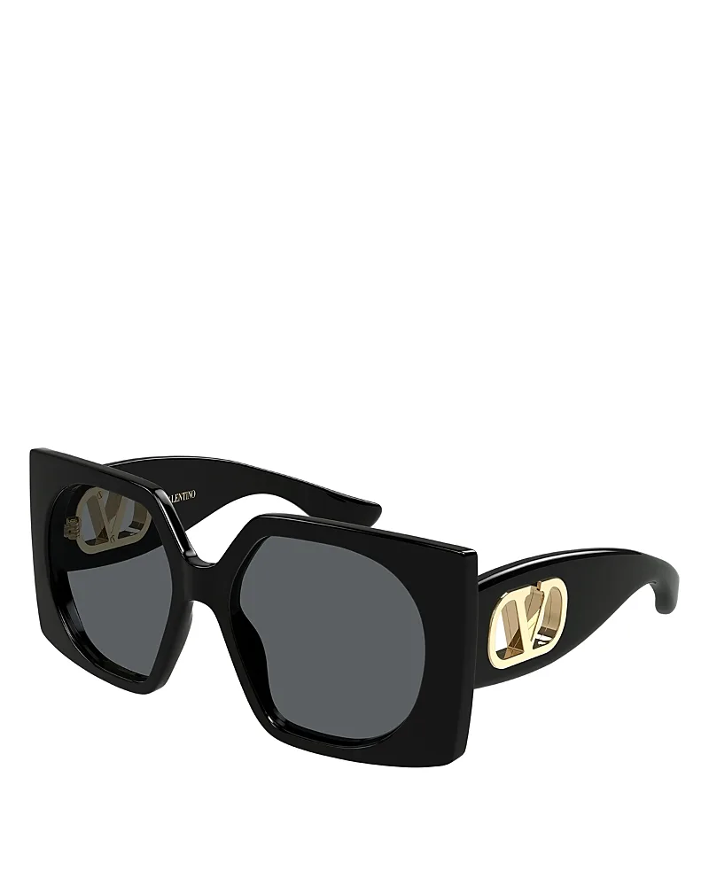 Valentino Square Sunglasses, 55mm