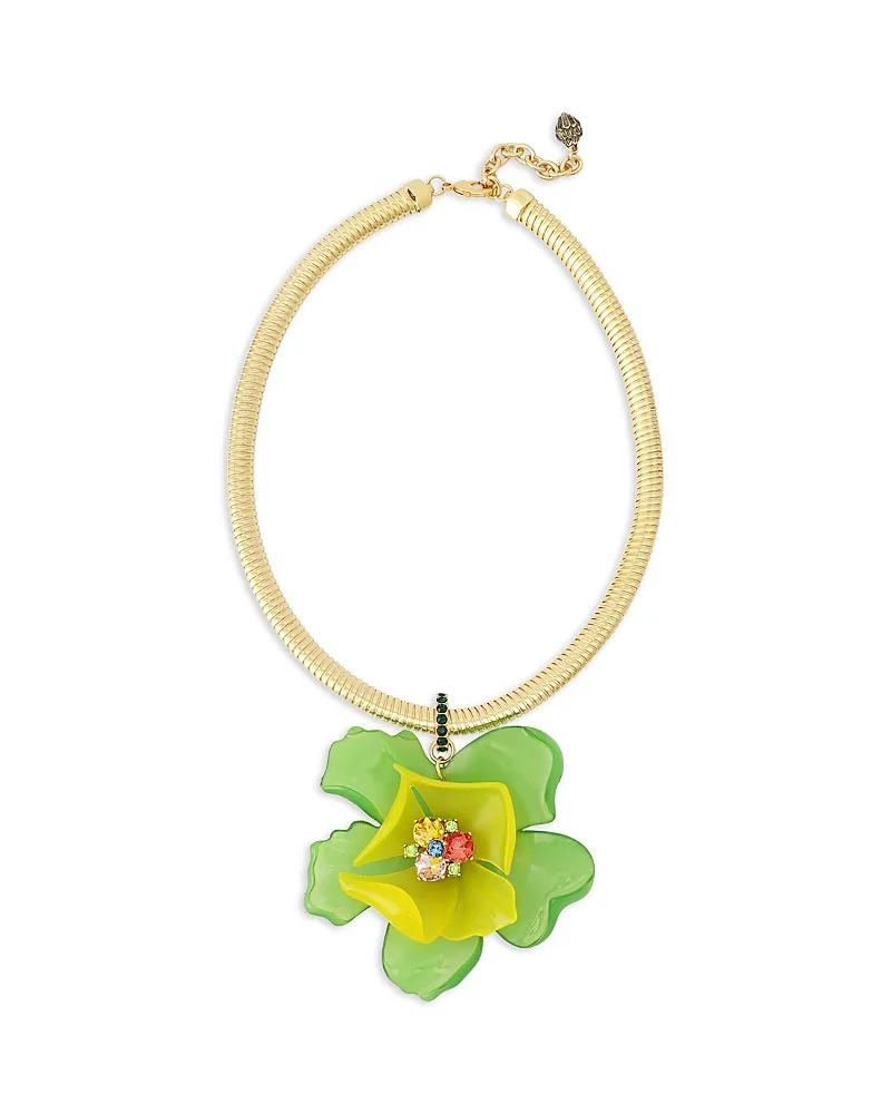 Floral Statement Pendant Necklace, 16-18 by Kurt Geiger London
