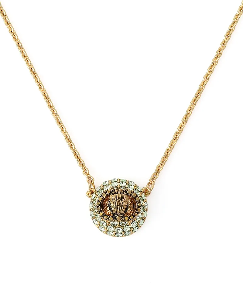 Signature Eagle Pave Dome Pendant Necklace, 16-18 by Kurt Geiger London