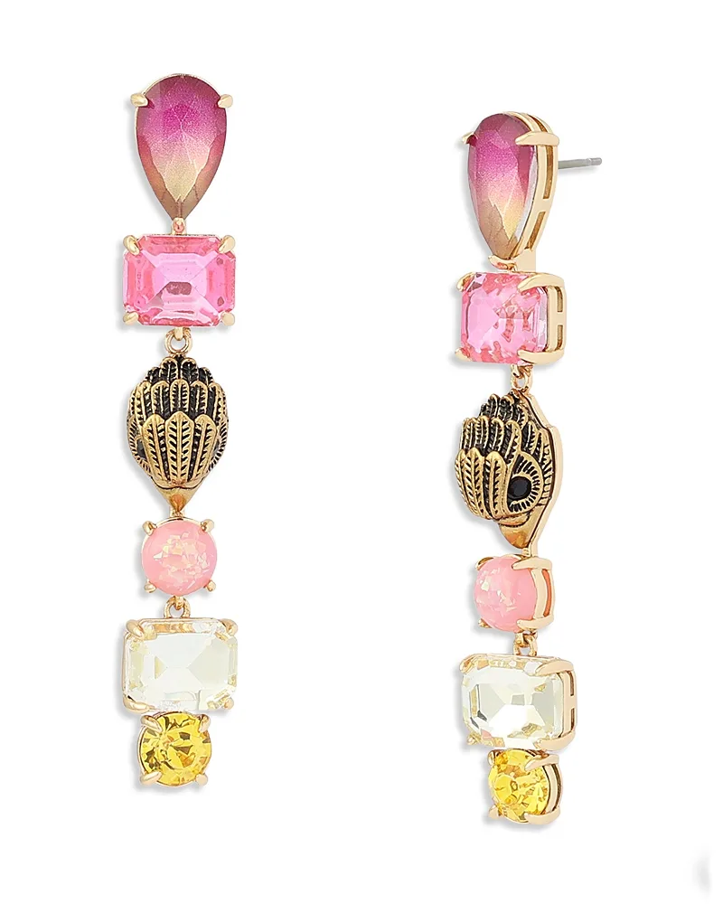 Signature Eagle Stone Linear Drop Earrings by Kurt Geiger London