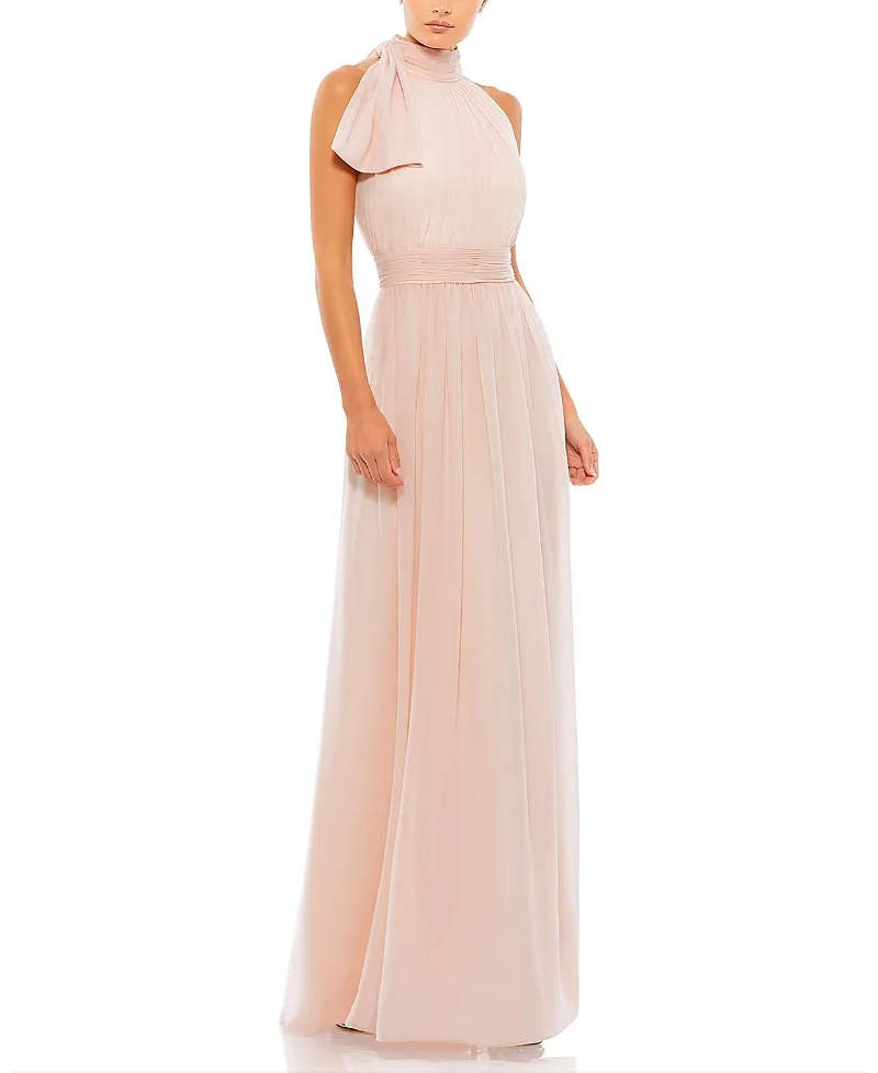 High Neck Chiffon Gown by Mac Duggal