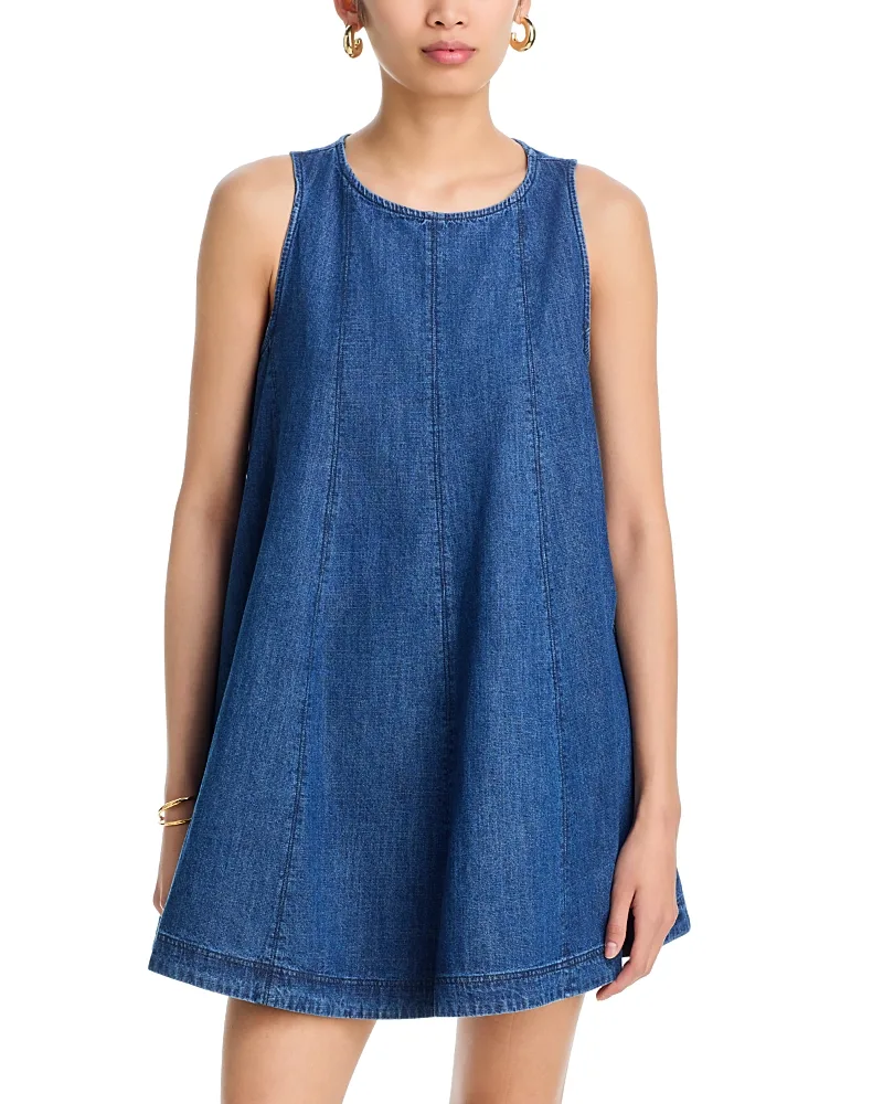 Denim Trapeze Mini Dress