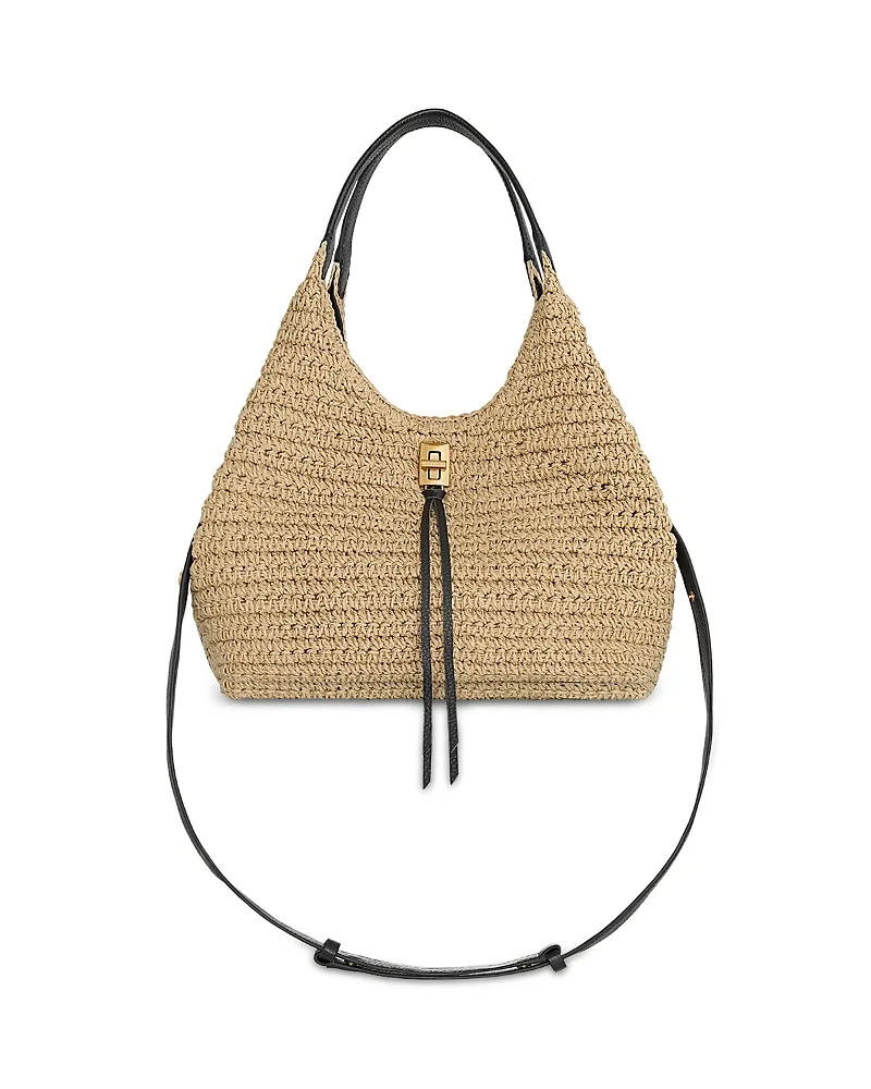 Darren Carrysome Medium Raffia Satchel by Rebecca Minkoff