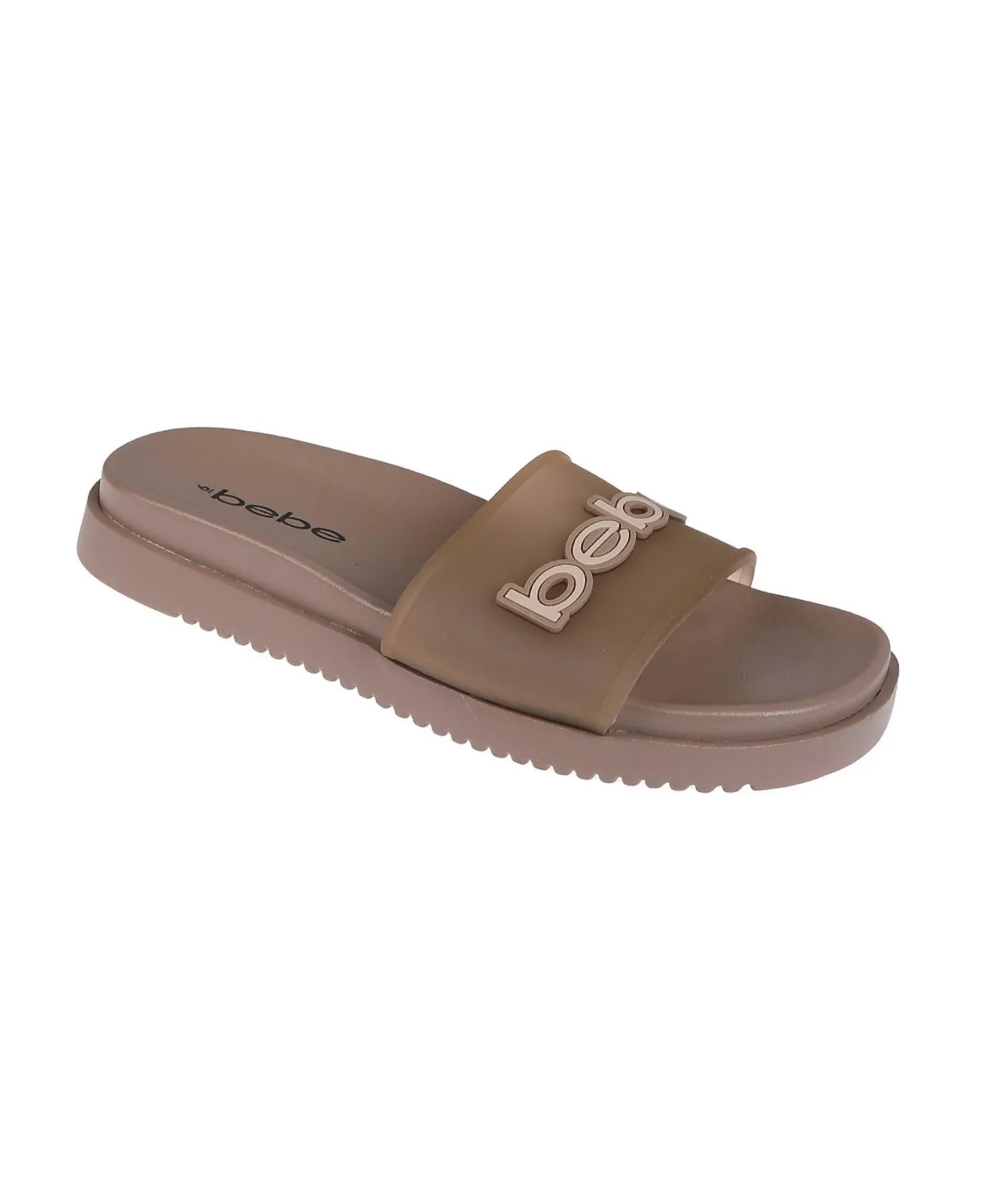 Sandal with Translucent Upper and Rubber Logo Patch by Bebe