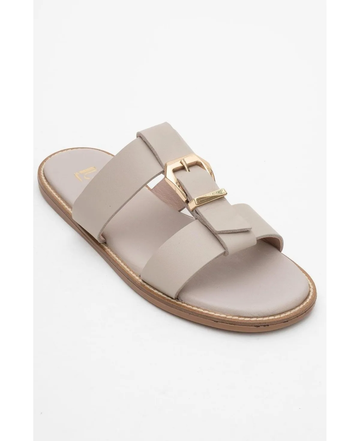 Sveta Leather Buckled Sandal by Forever & Always Shoes