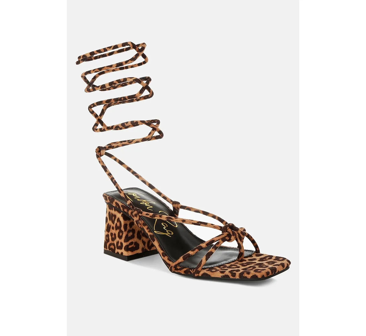 Piani Leopard Print Square Toe Heels by London Rag