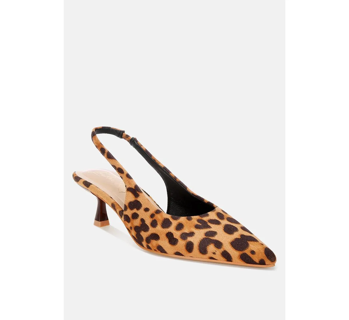 Inana Leopard Slingback Kitten Heels by London Rag
