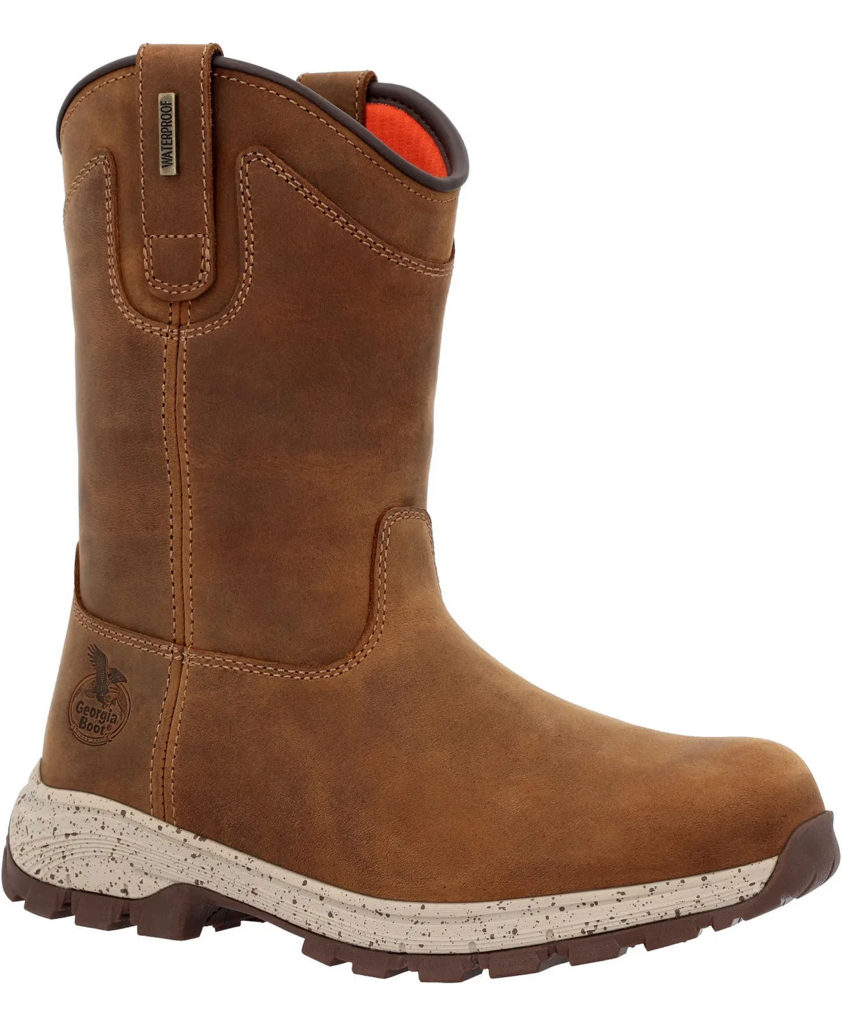 Eagle Trail Waterproof Pull-On Work Boot by Georgia Boot