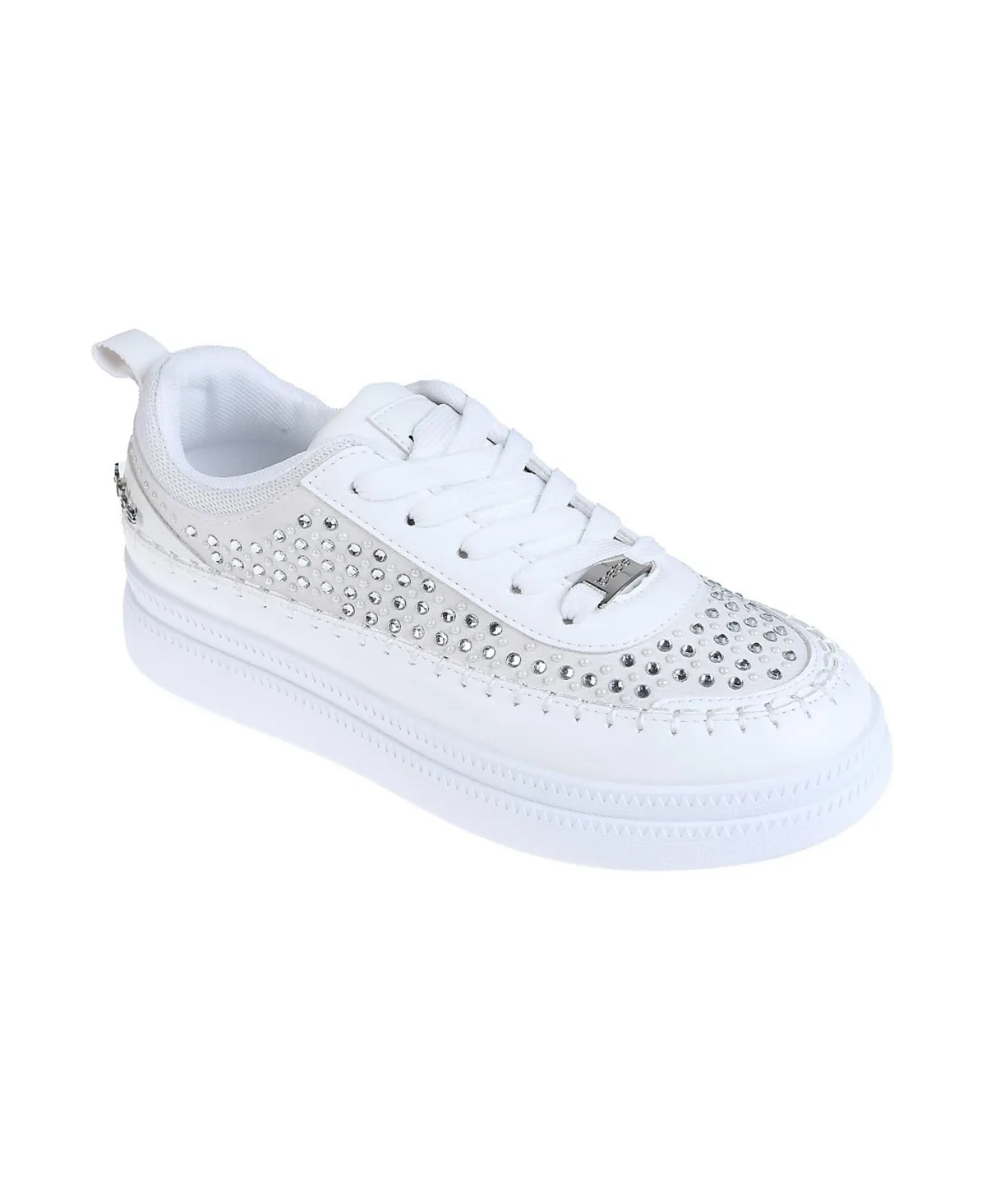 Sneaker with Pearl and Rhinestone Embellished Upper by Bebe