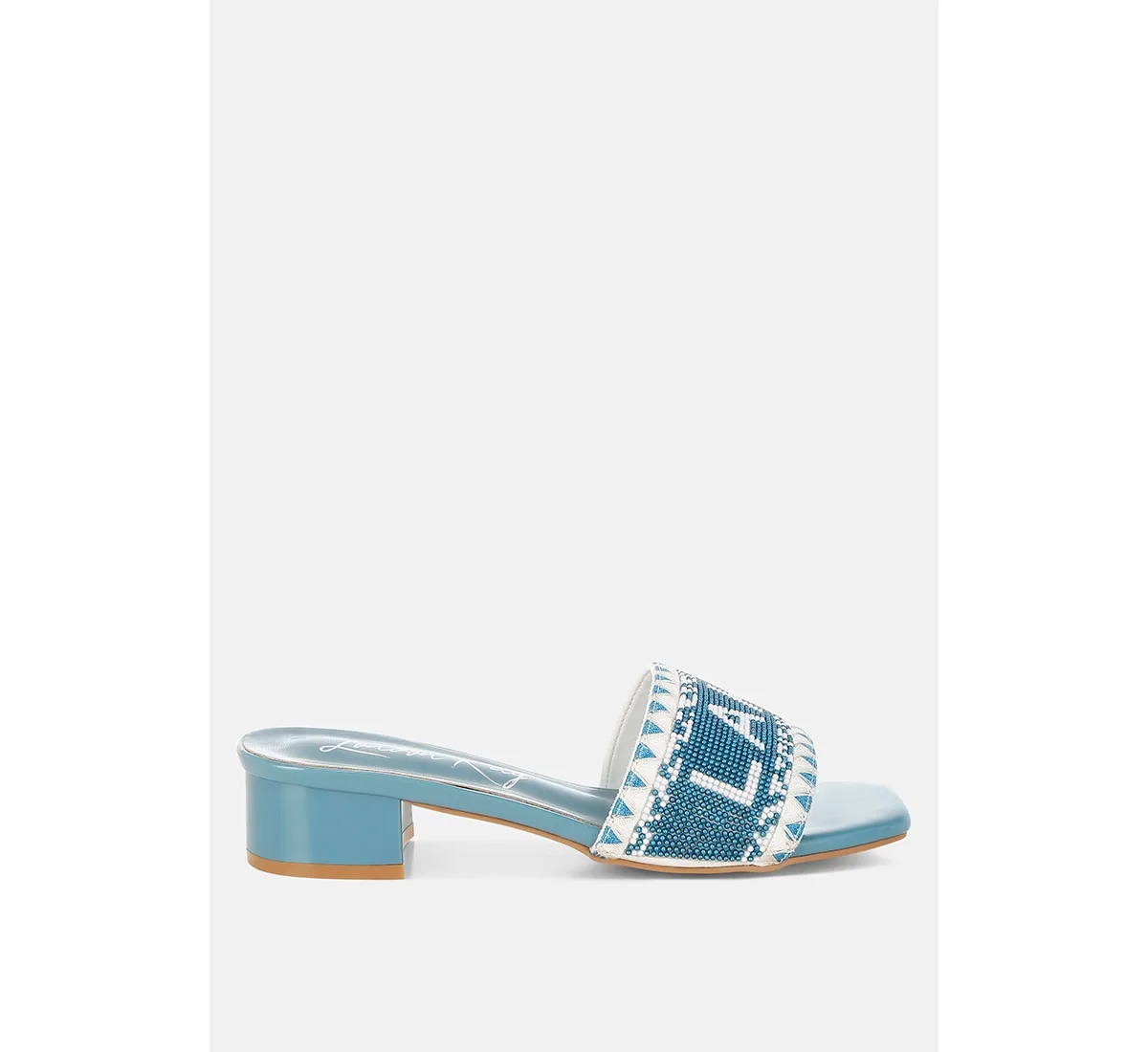Vacay Babe Lake Como Beaded Slip-On Heels by London Rag