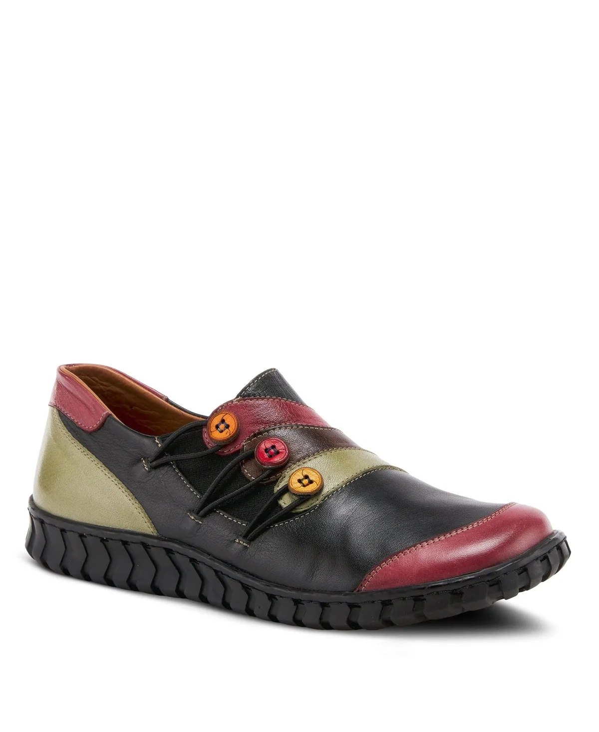 Neeta Colorblock Leather Slip-On Shoe with Removable Insole and Flexible Comfort Sole by Spring Step