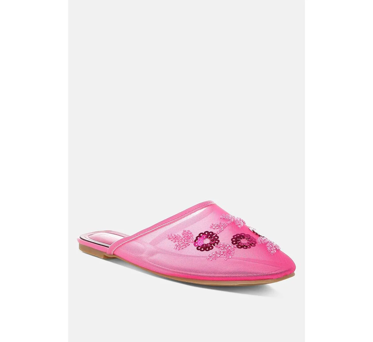Nahra Mesh Sequin Beaded Mules by London Rag