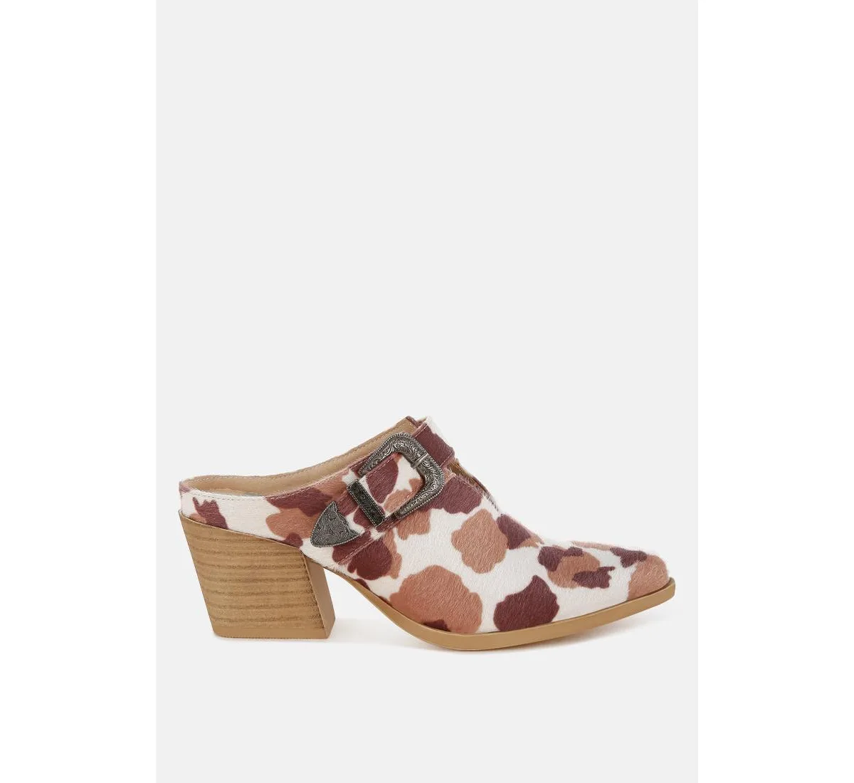 Nometa Faux Suede Buckle Detail Mules by Rag & Co