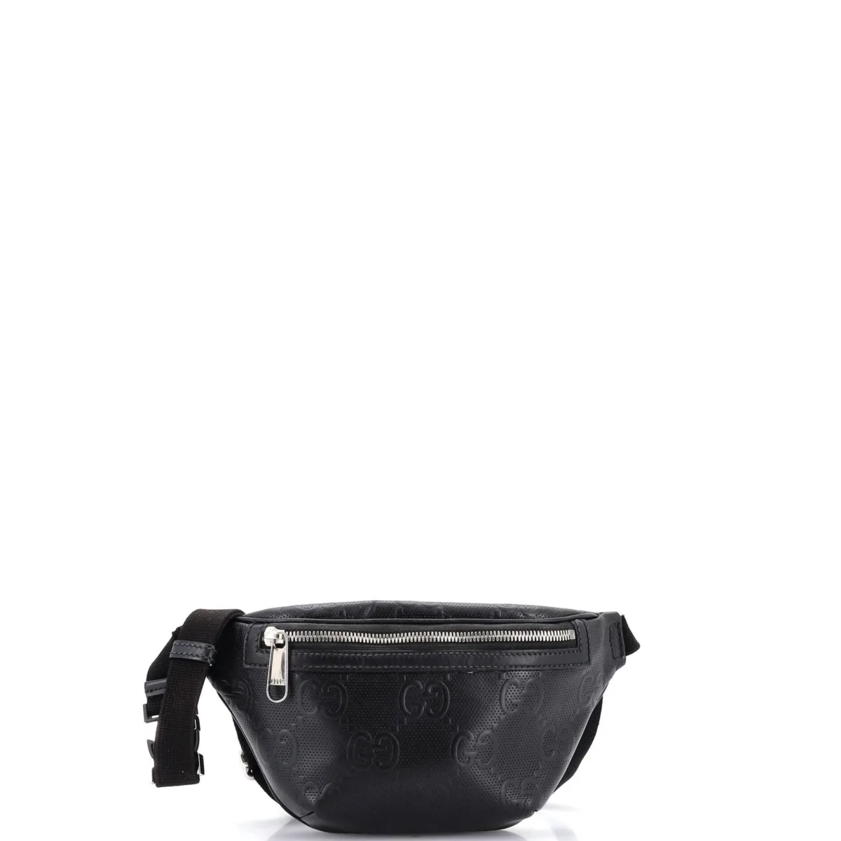 Small Belt Bag Gg Embossed Perforated Leather by Pre-owned Gucci
