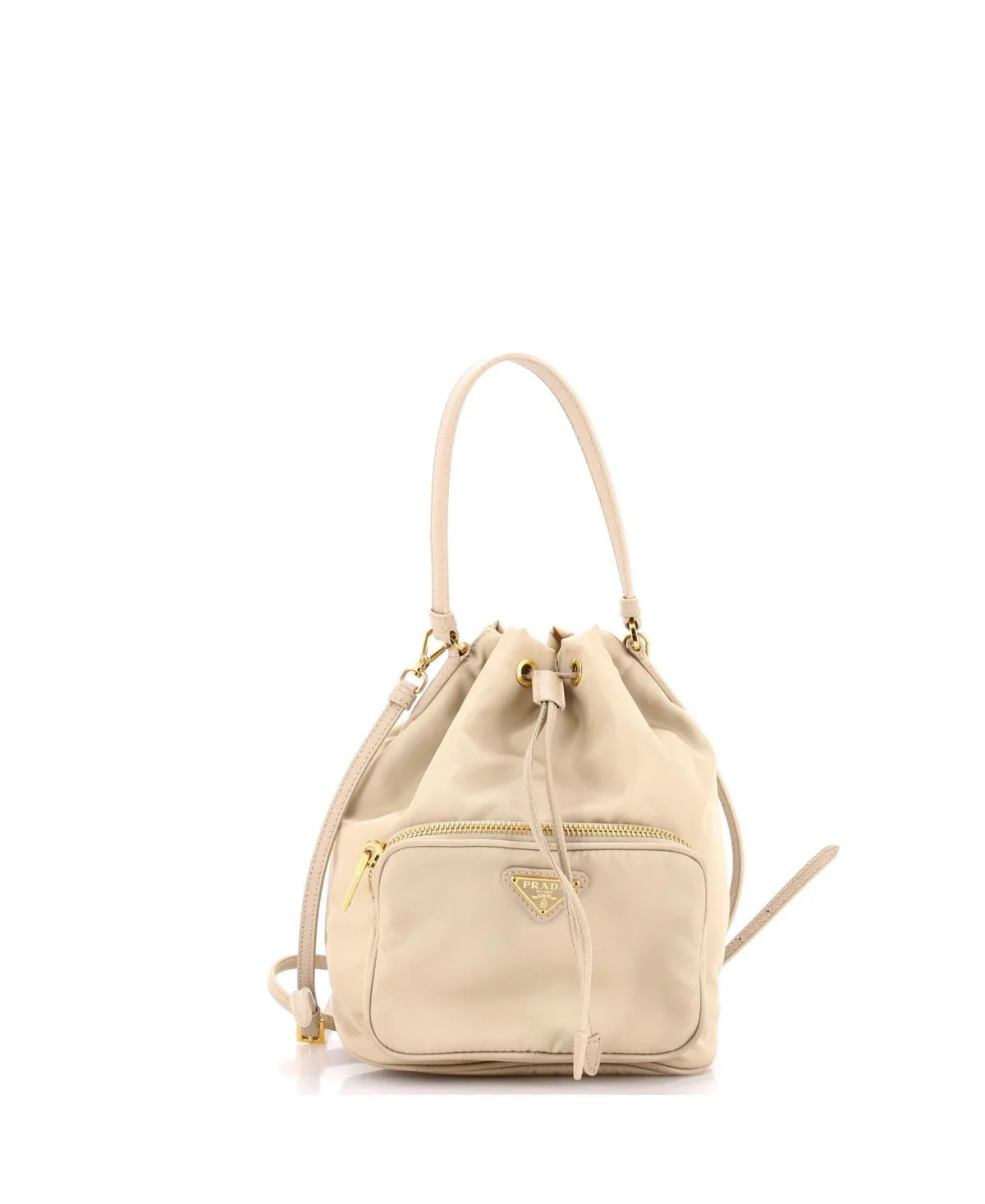 Small Drawstring Bucket Bag Tessuto by Pre-owned Prada