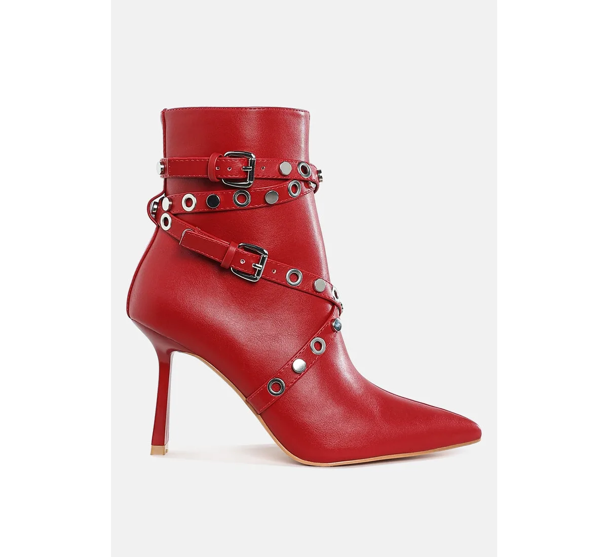 Jaunts Eyelets & Studs Harness Ankle Boots by London Rag