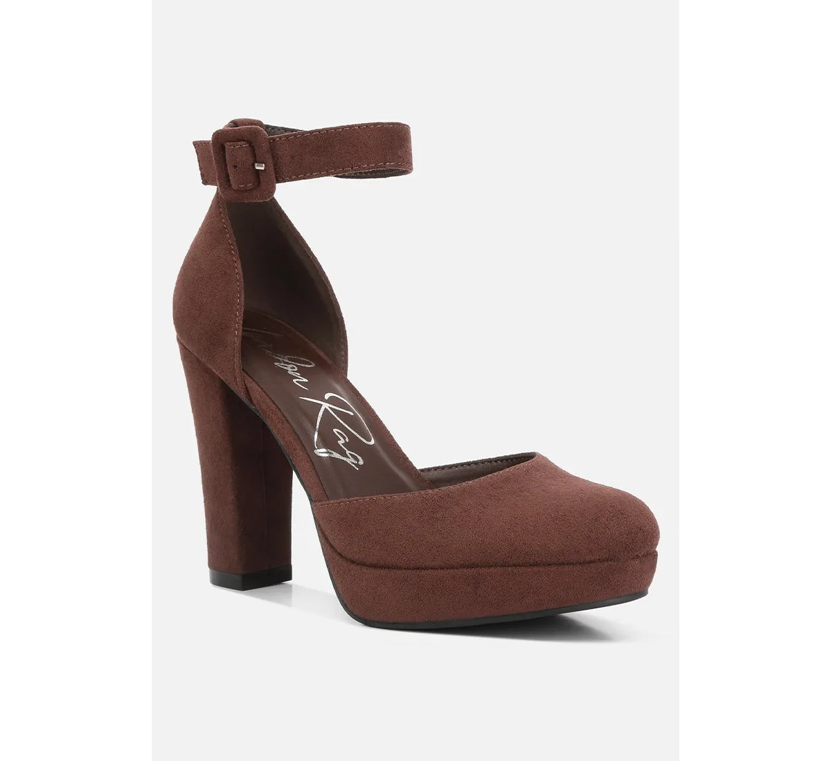 Inigo Interchangeable Ankle Strap Platform Sandals by London Rag