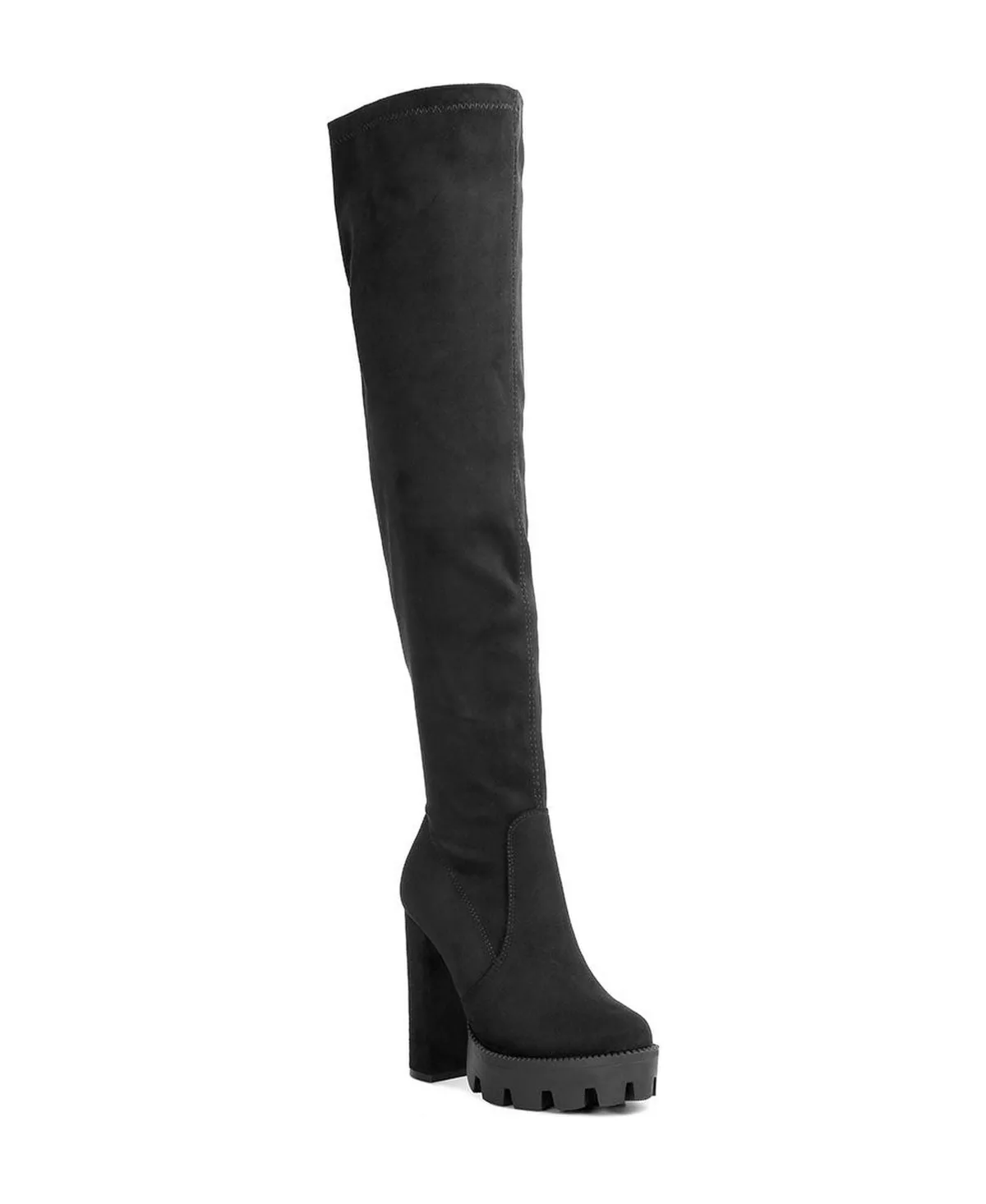 Maple Faux Suede Over the Knee Boots