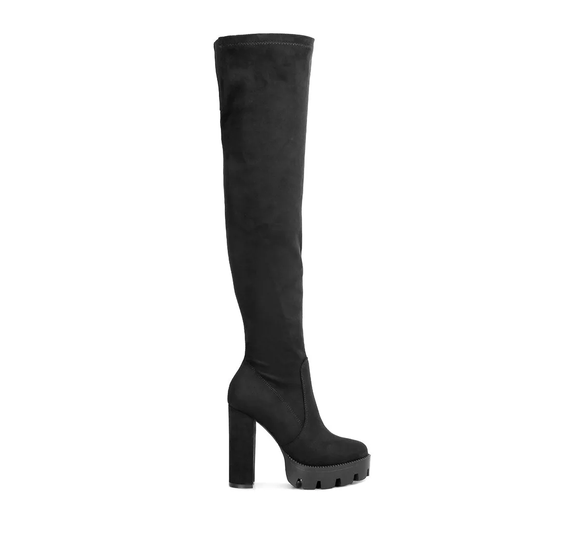 Maple Faux Suede Over the Knee Boots by London Rag
