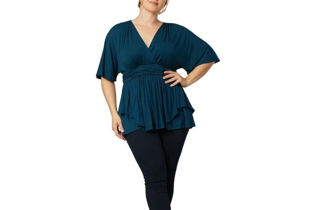 Promenade Jersey Top by Kiyonna