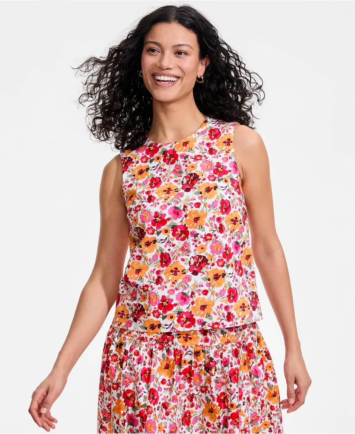 Poplin Sleeveless Shell by Lands' End