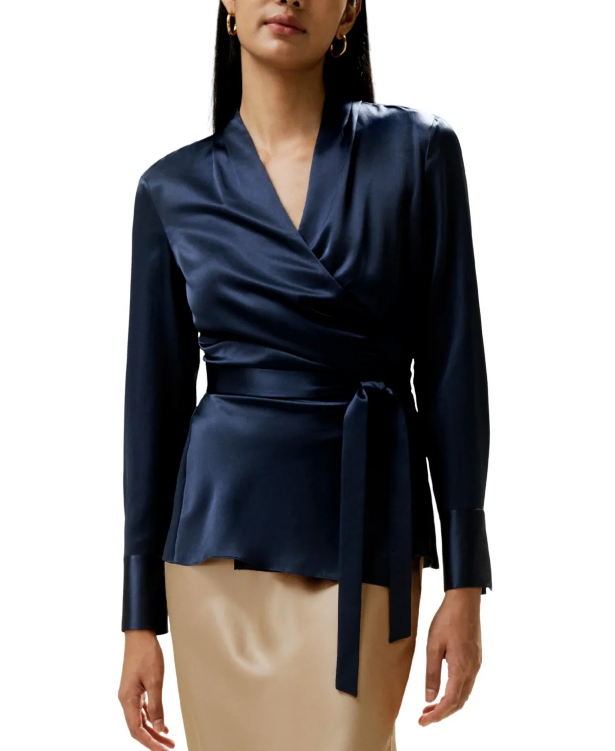 Silk Wrap Blouse by Lilysilk