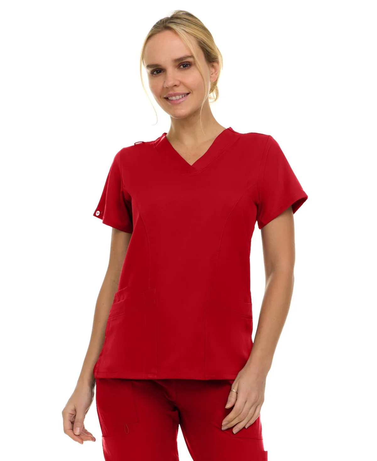 Eleanor 3-Pocket Stretch V-Neck Scrub Top by Medichic