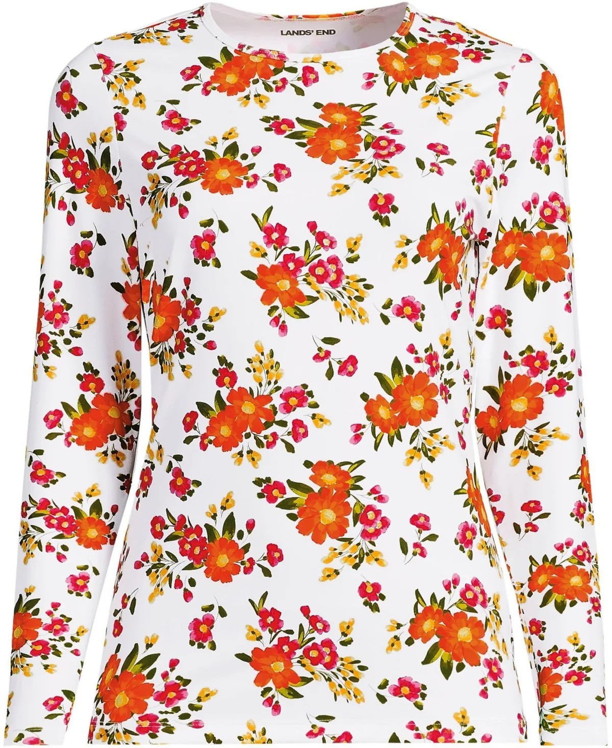 Long Sleeve Crewneck Garden Tee - Sunshade Upf 50 Quick Dry by Lands' End