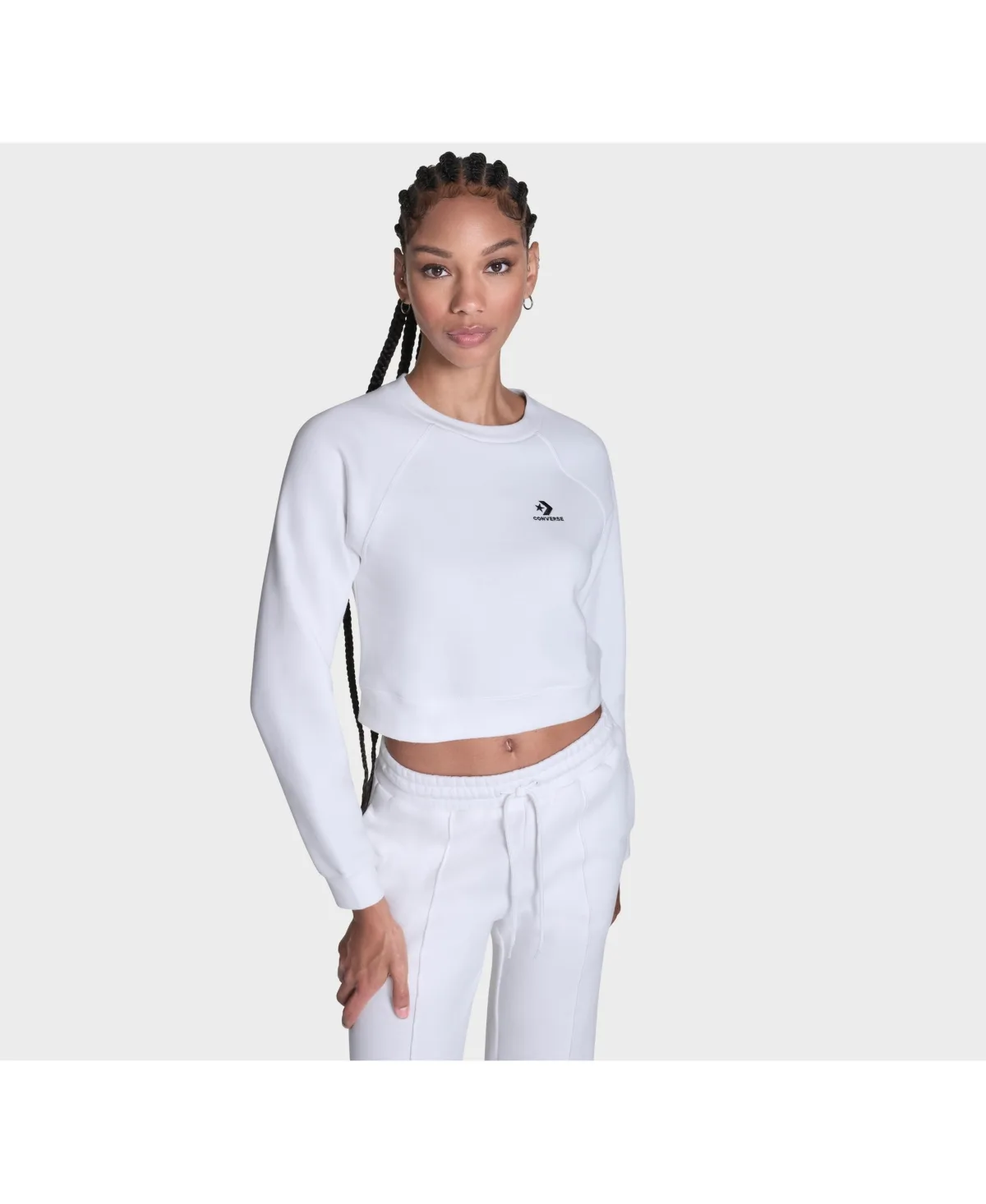 Star Chevron Cropped Crewneck Sweatshirt by Converse