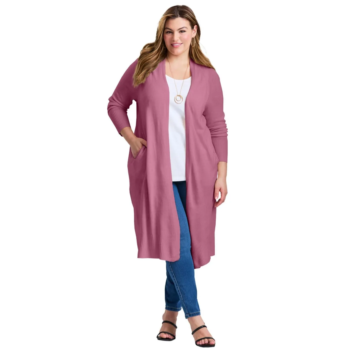 Raglan Sleeve Duster Cardigan