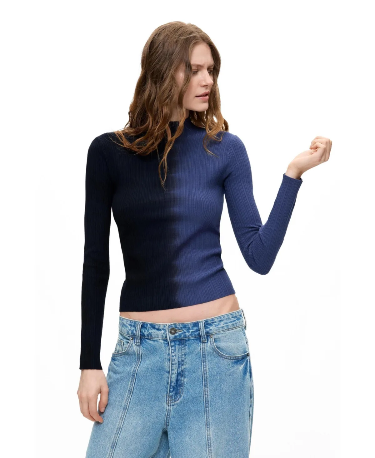 Ribbed Two-Tone Sweater by Desigual