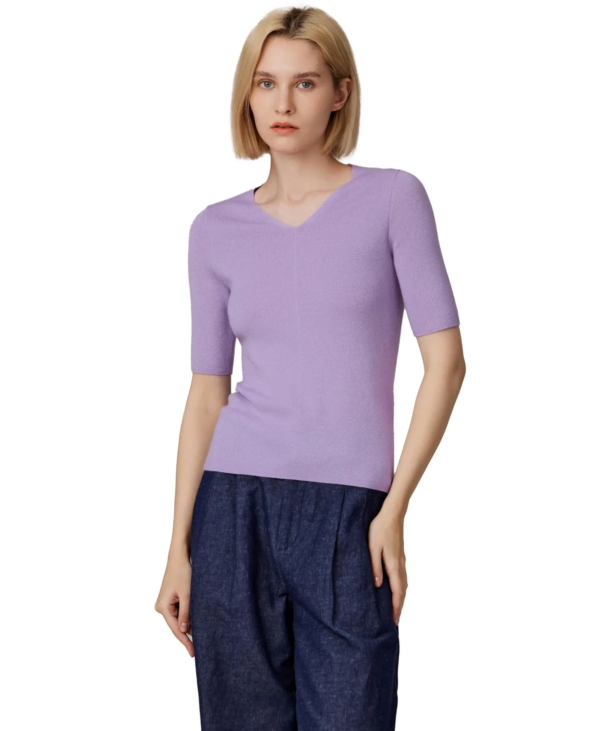 Merino Wool Lurex Sweater by Jennie Liu