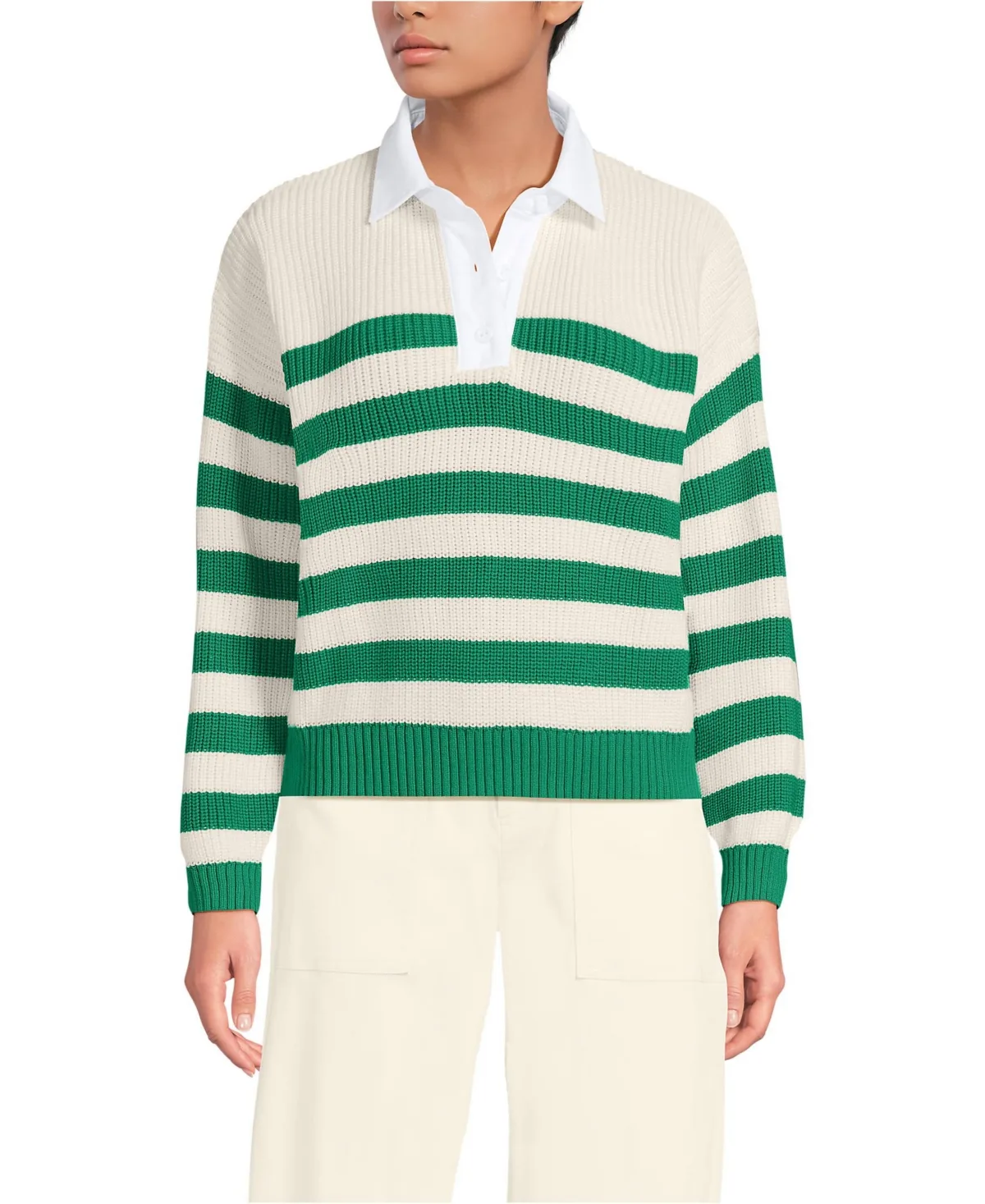 Drifter Rugby with Woven Collar Sweater