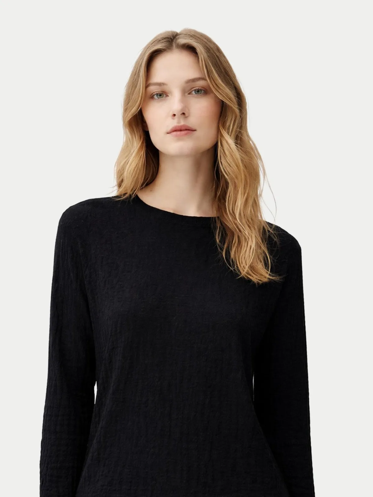 Silk Cashmere Textured Sweater by Gobi Cashmere