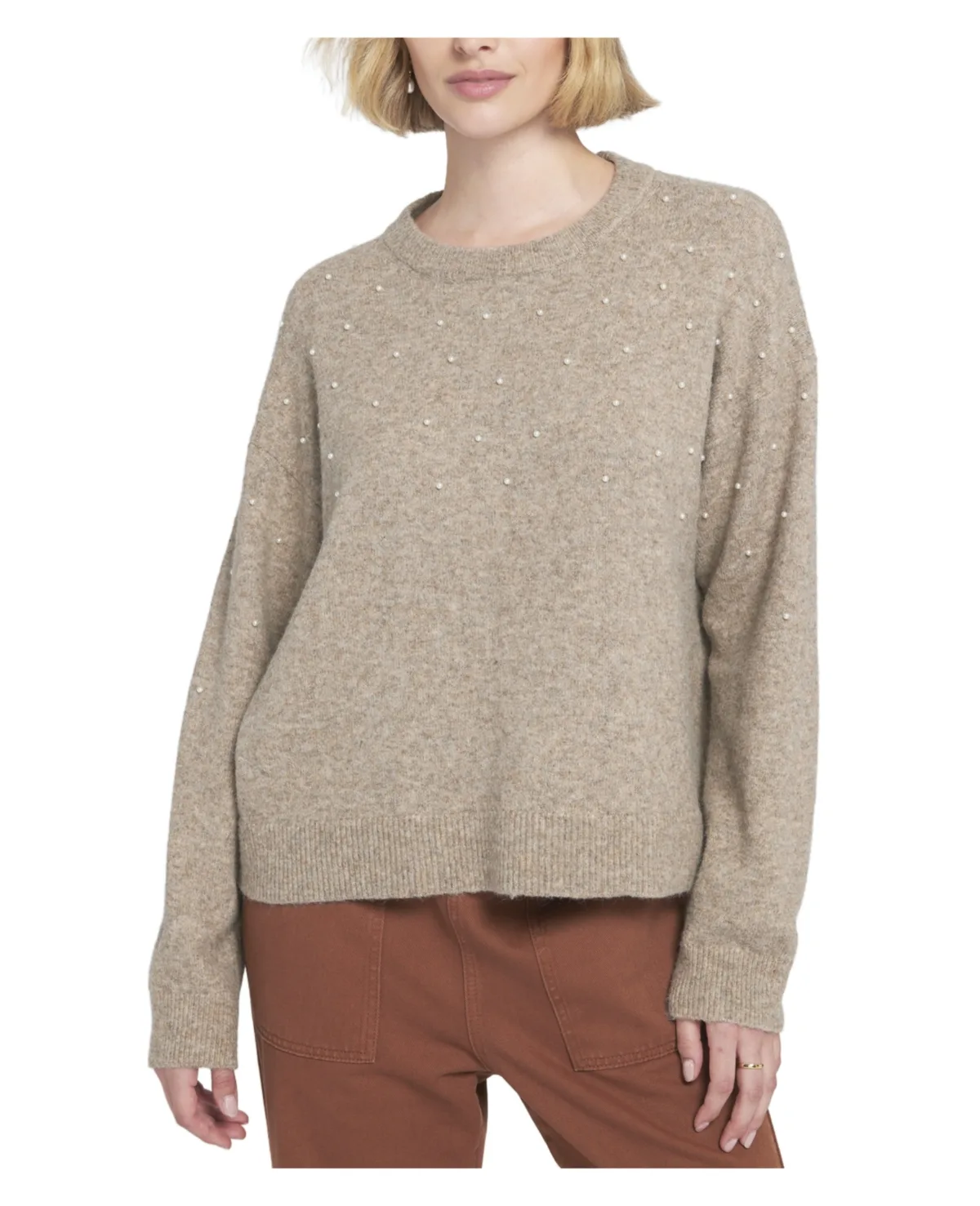 Pearl Trimmed Sweater Pullover