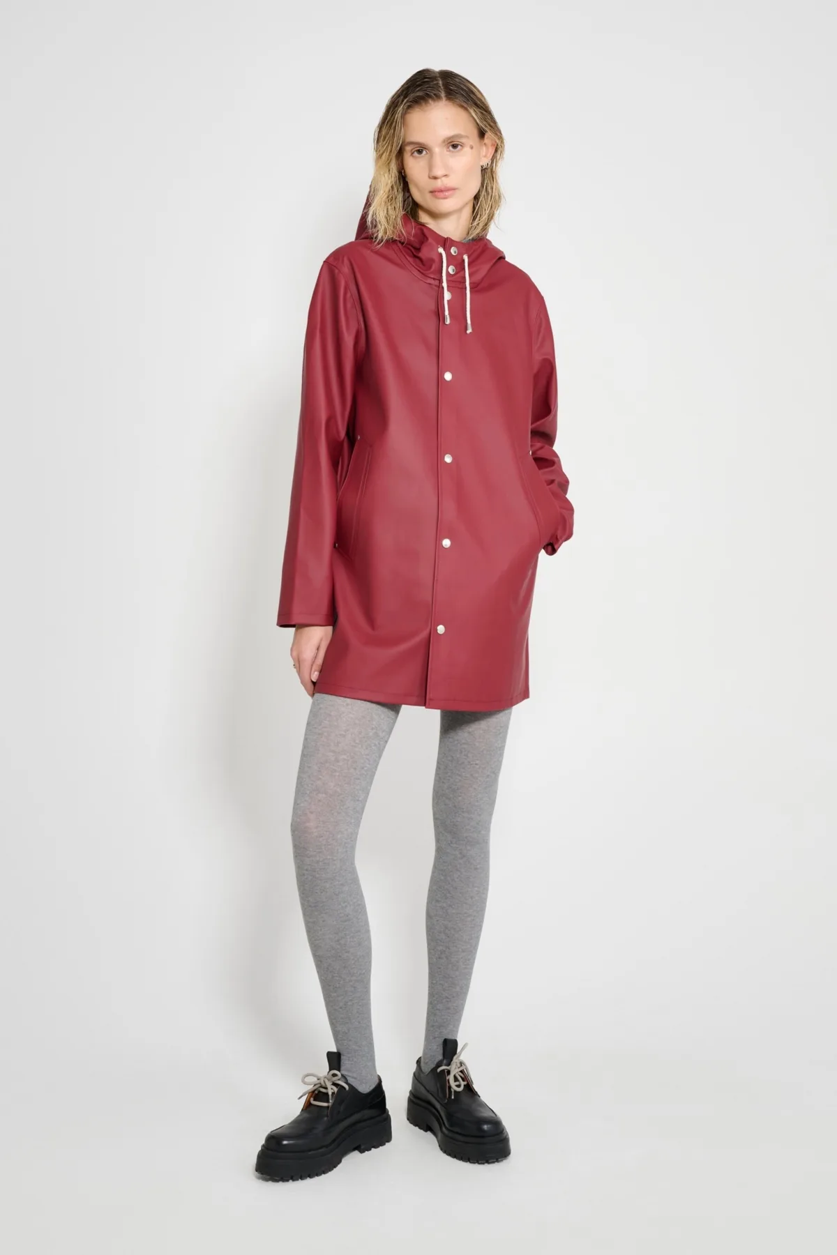 Stockholm Long Sleeve Hooded Raincoat by Stutterheim