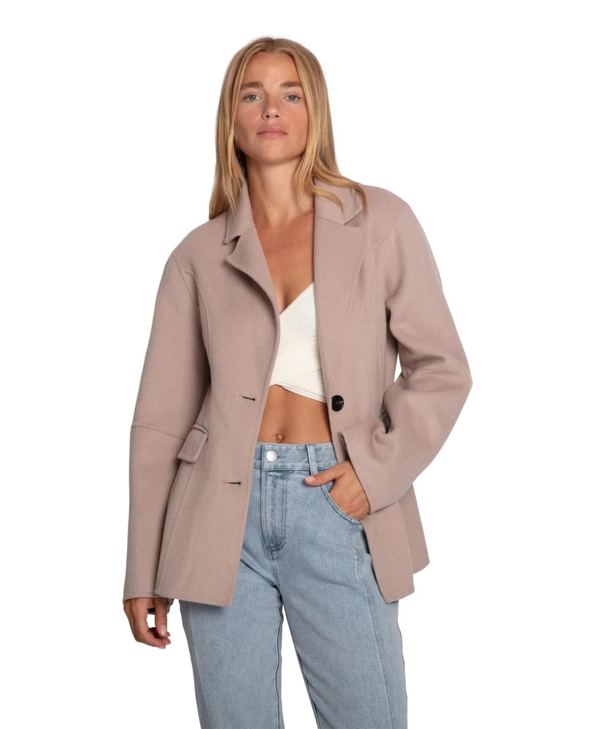 Stuck on You Cinch Waist Coat by Belle & Bloom