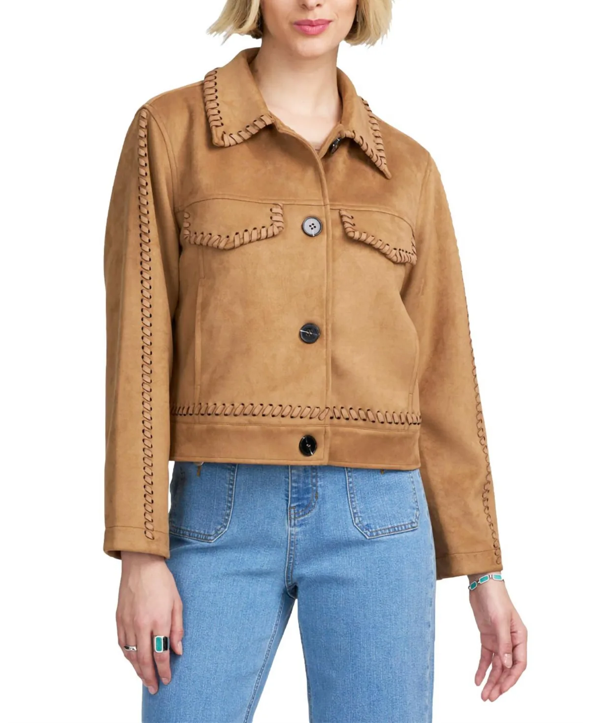 Faux Suede Jacket by Elle Collection