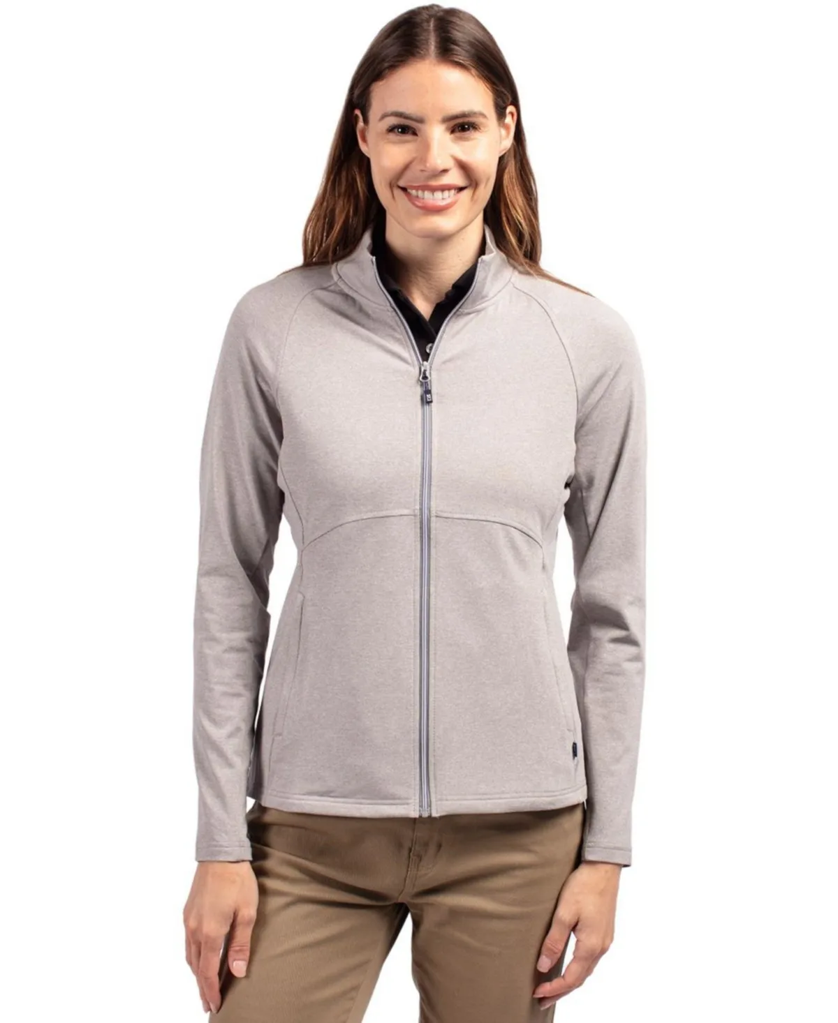 Adapt Eco Knit Heather Recycled Full Zip by Cutter & Buck