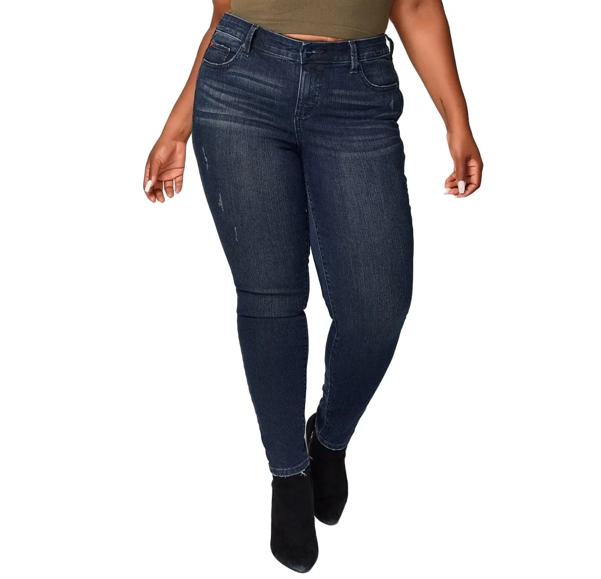 Denim Mid Rise Skinny Jeans