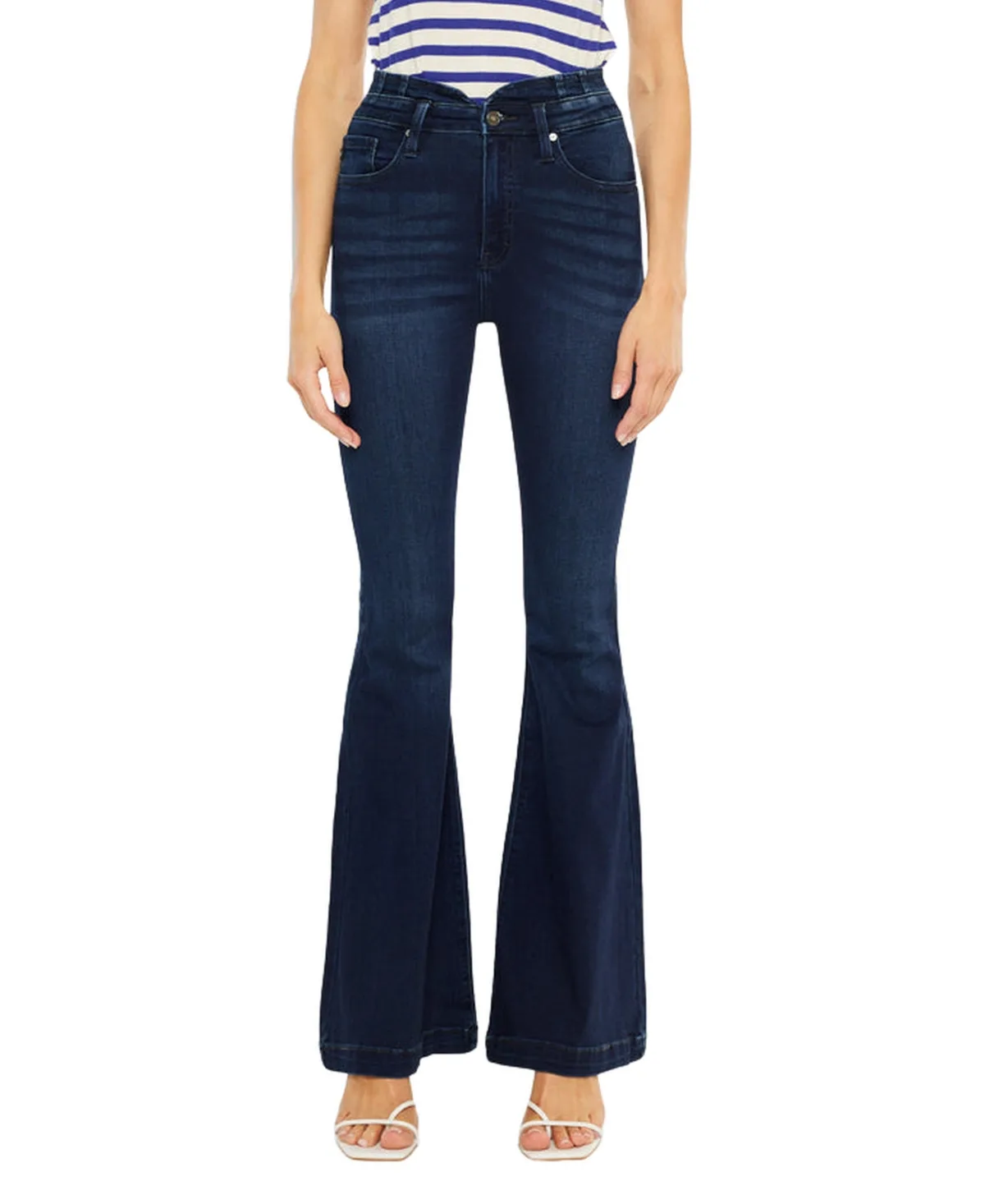 Elowen High Rise Super Flare Jeans by Kancan