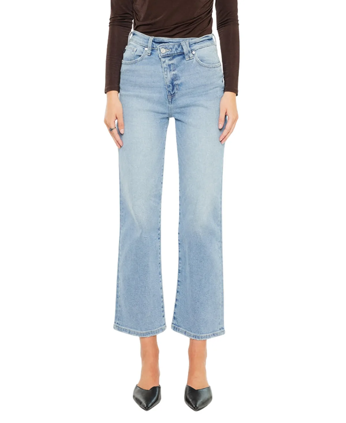 Bethany High Rise 90's Straight Jeans by Kancan