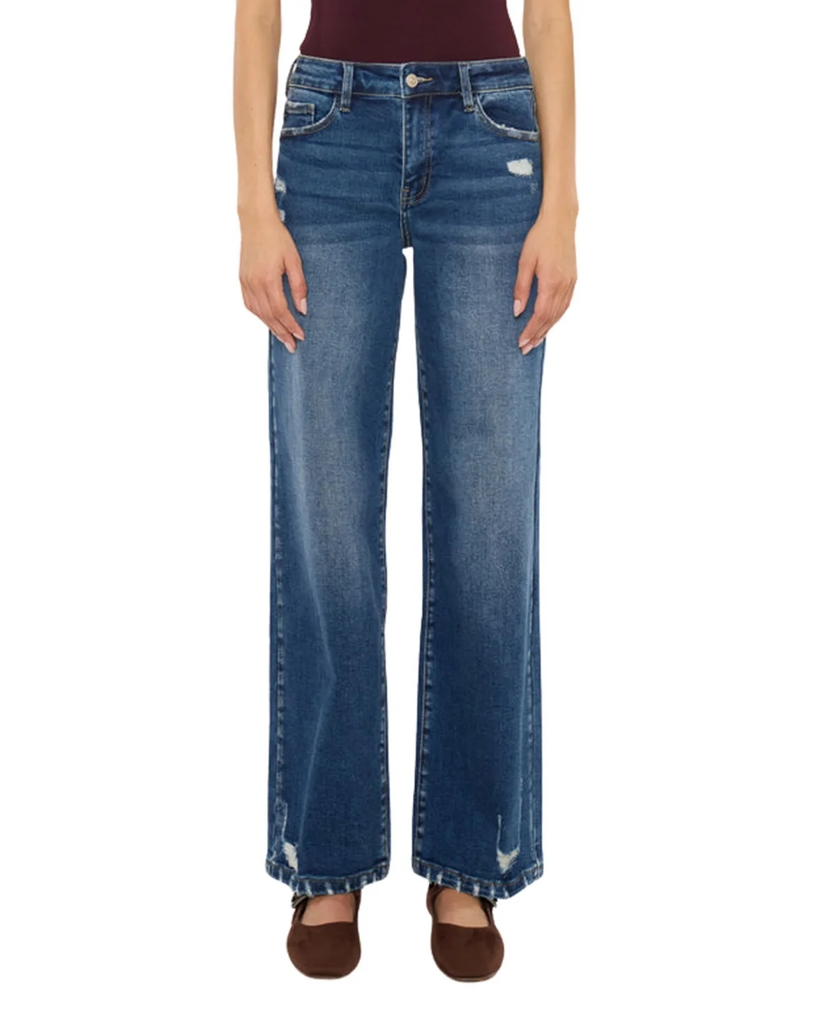Dania High Rise Wide-Leg Jeans by Kancan Essential