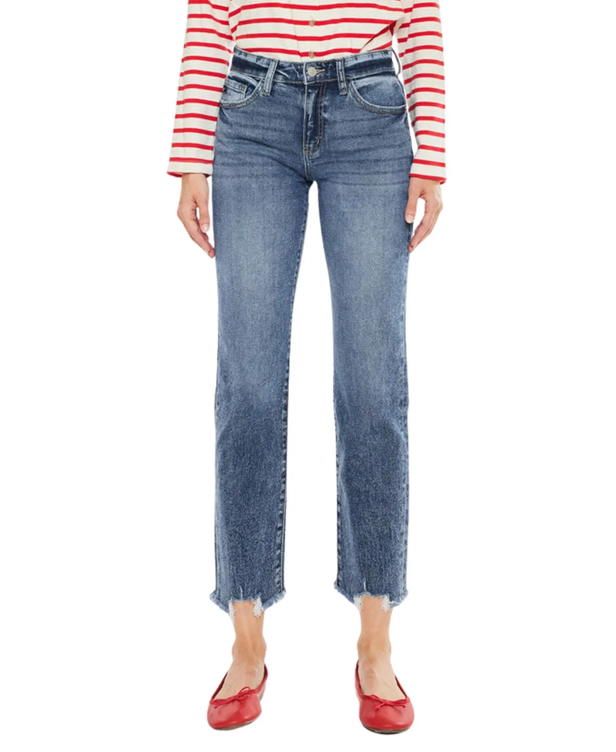 Kathrine High Rise Slim Straight Jeans by Kancan Essential